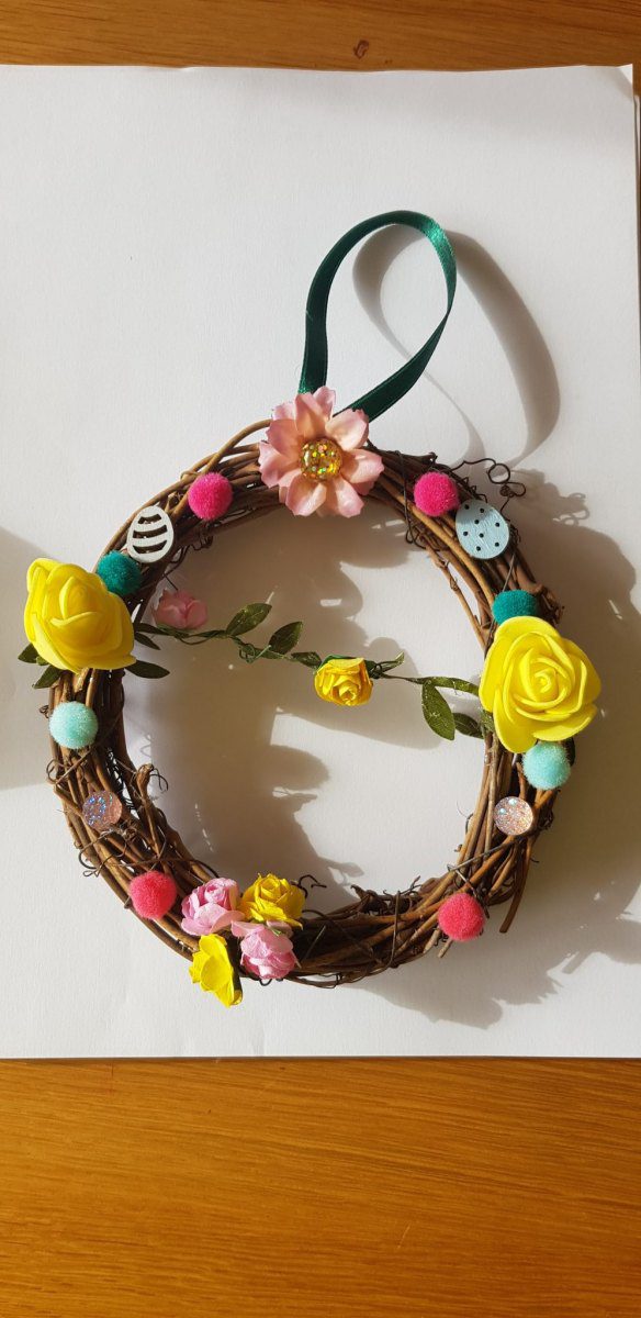 My colourful Easter wreath!