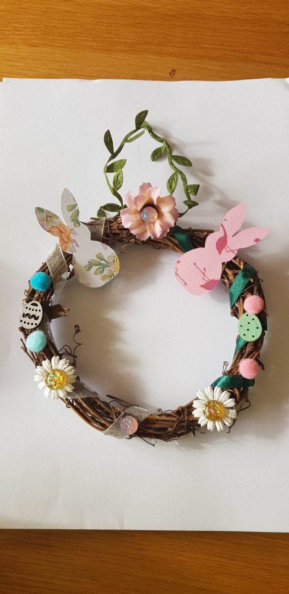 My forest themed Easter wreath!